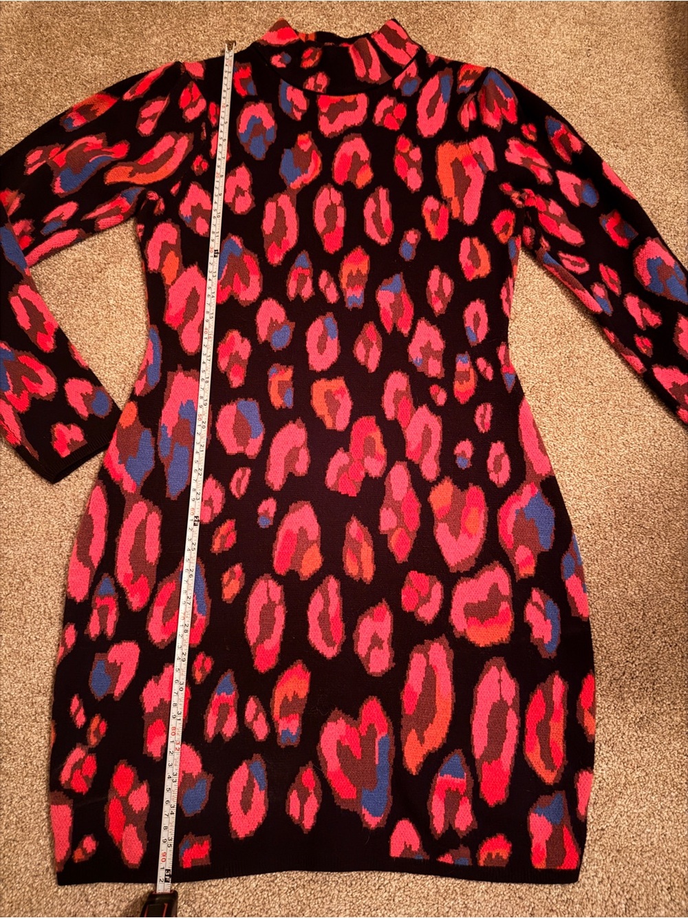 FARM Rio Leopard Print Sweater Dress - Knee Length - Picture 7 of 7